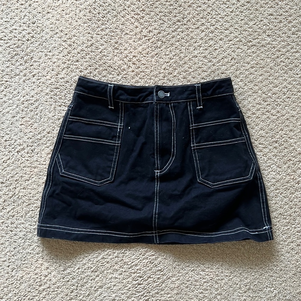 Black Carmar mini skirt Size 6